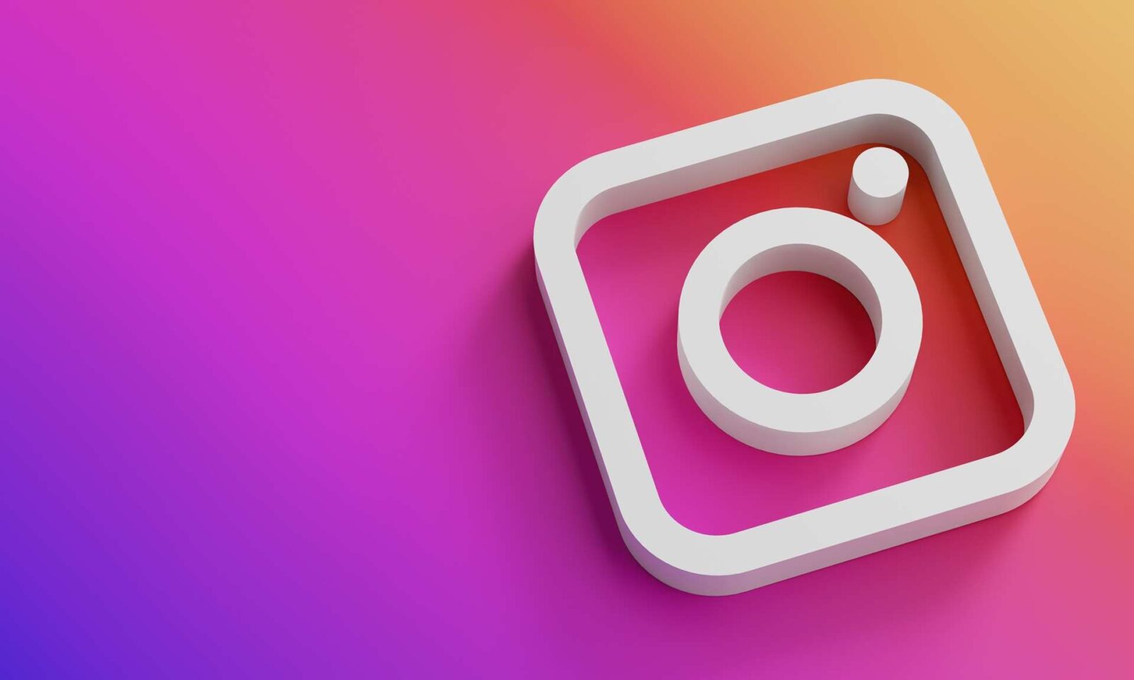 instagram logo minimal simple design template copy space 3d Copy