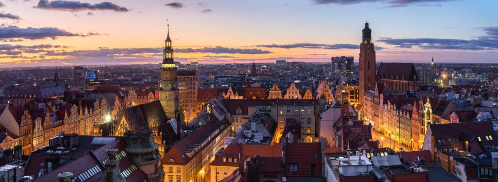 Wroclaw, Poland. Aerial cityscape